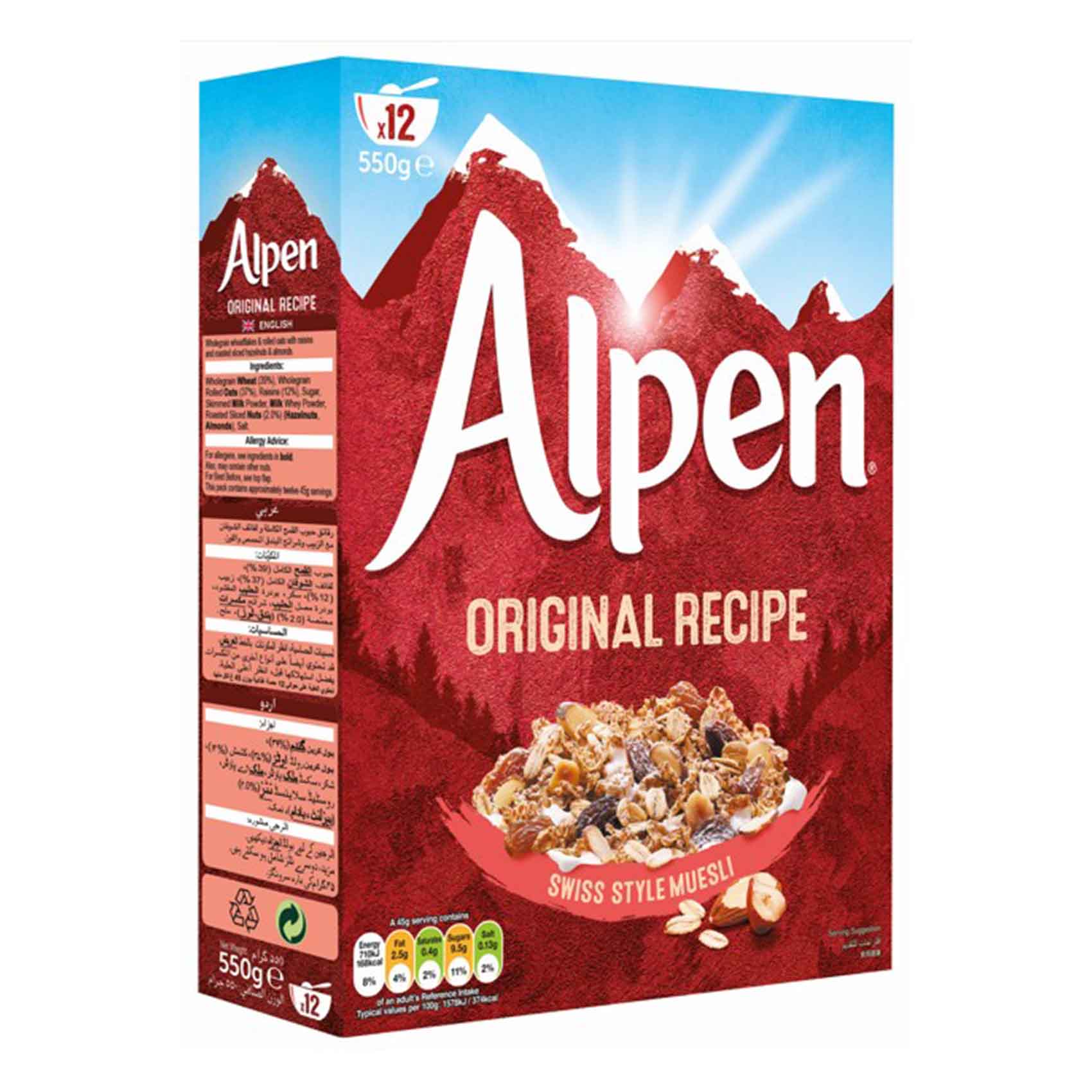 ALPEN ORIGINAL 550g 1*10 Piece(s)